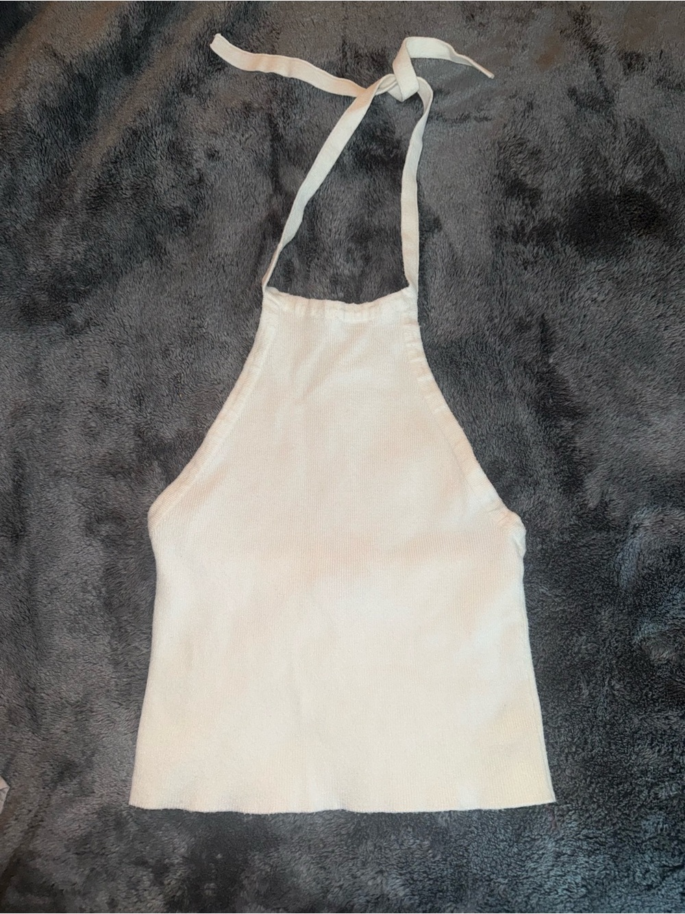 Forever 21 Cream Halter Crop Top
